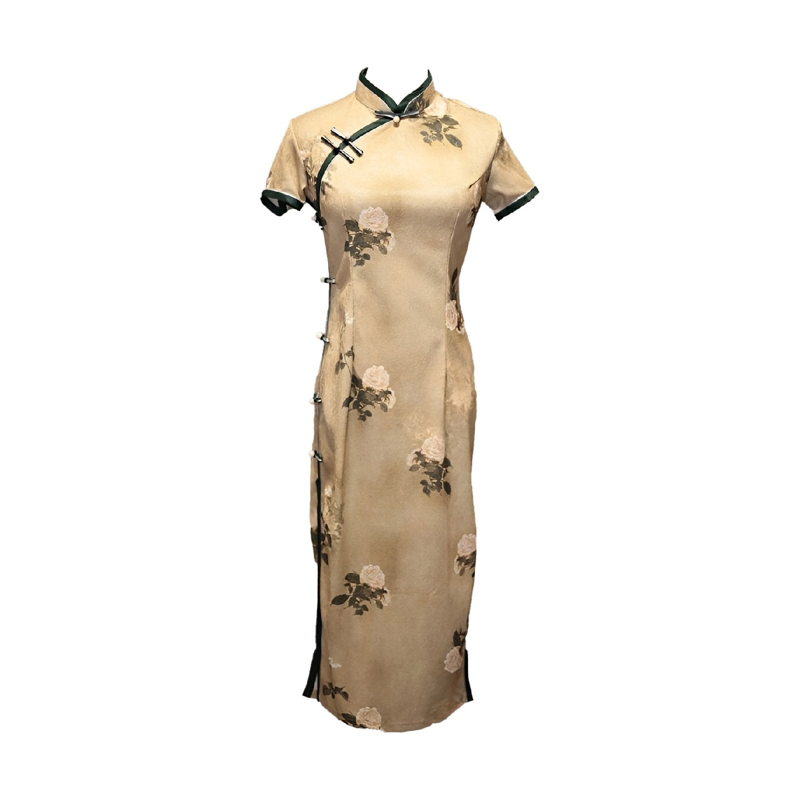 Yellow Wedding Cheongsam-Modern Jacquard Qipao