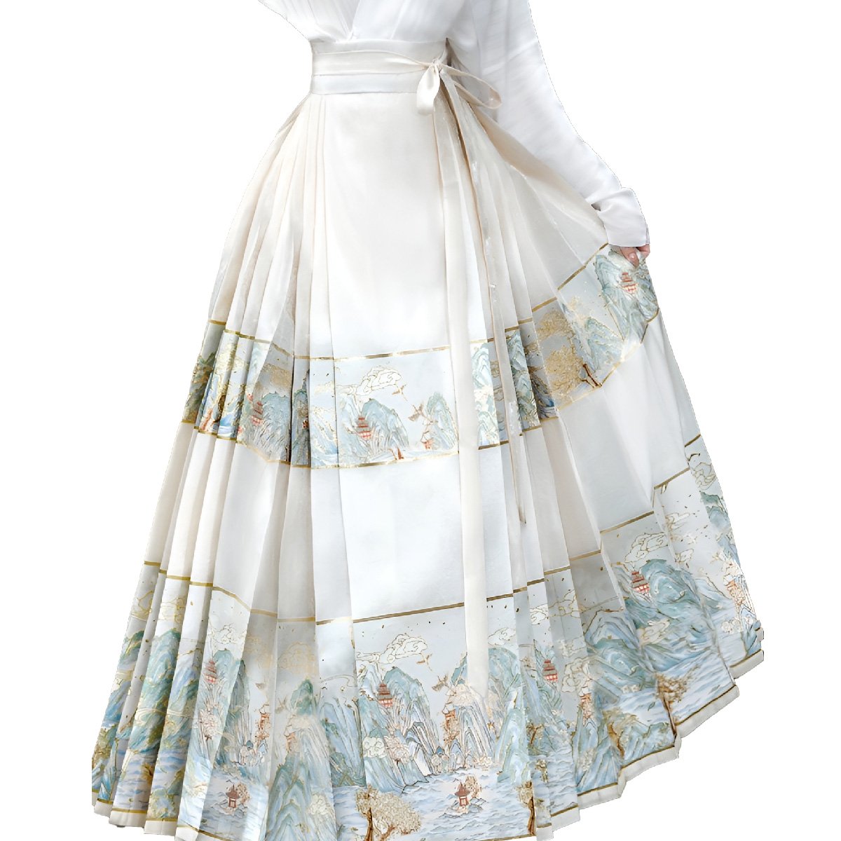 Women's Blouse and Horsehair Skirt Set Chinese Traditional Wear