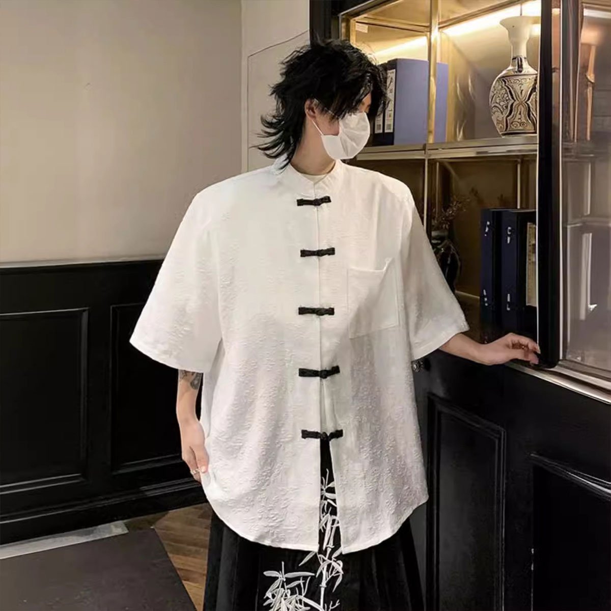 Men's Summer New Chinese Style National Style Short Sleeve Shirt