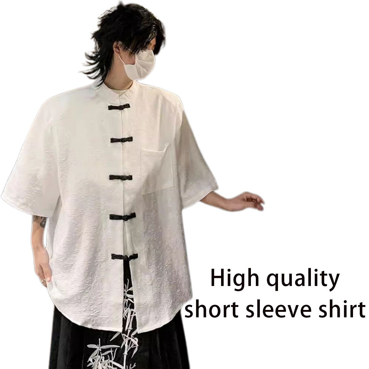 Men's Summer New Chinese Style National Style Short Sleeve Shirt