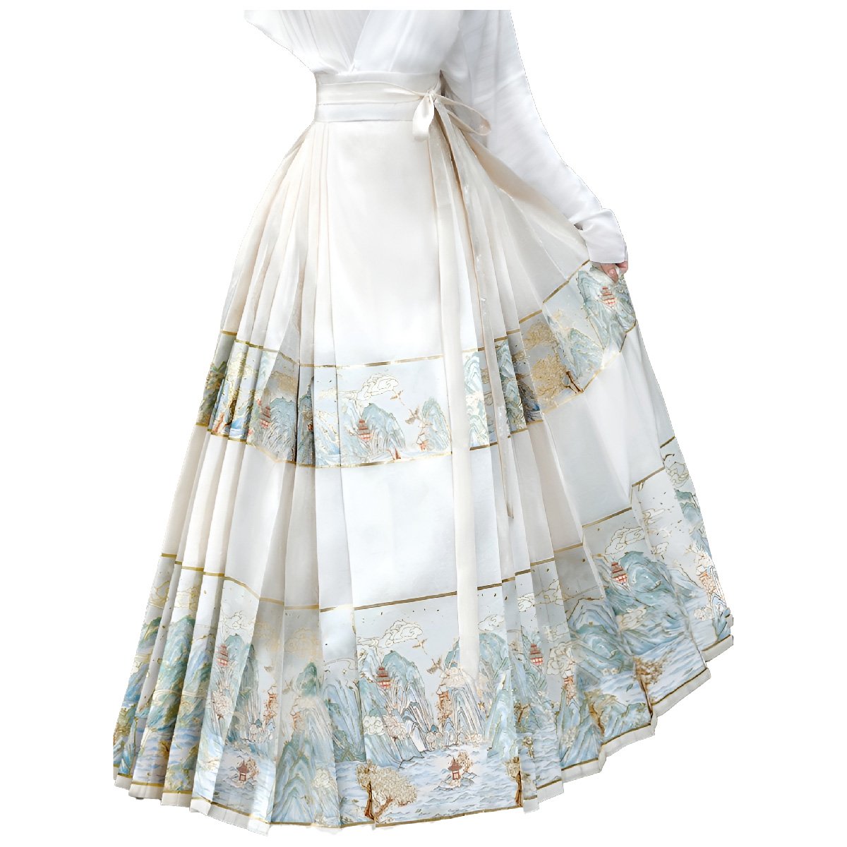 Women's Blouse and Horsehair Skirt Set Chinese Traditional Wear