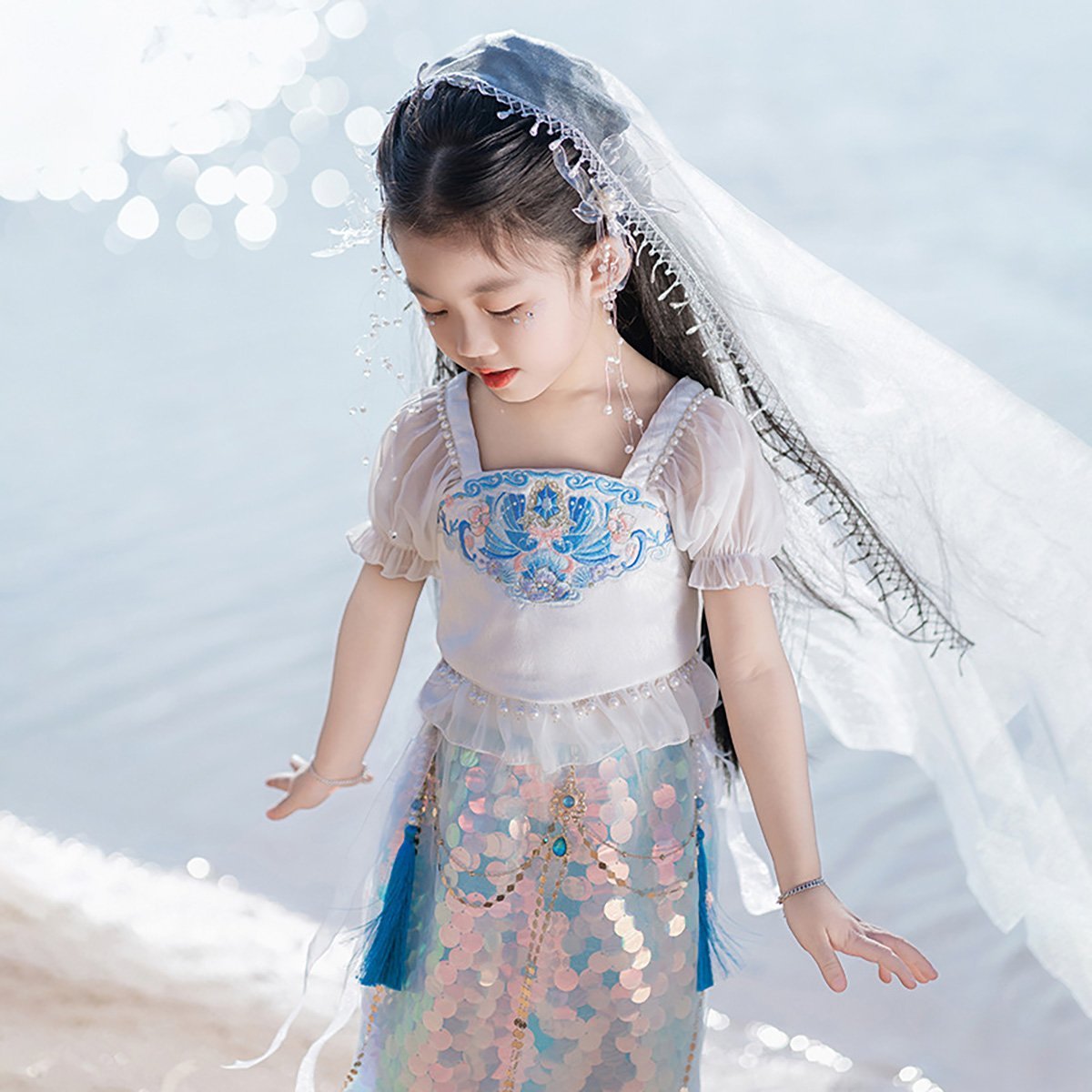 Summer Princess Hanfu Dress for Girls Cute Toddler Chinese Traditional Outfit