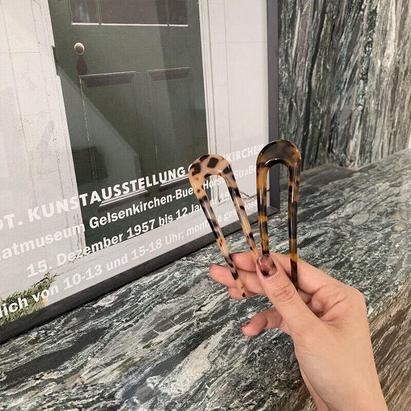 2 件装 U 型发夹 玳瑁发型发夹 发饰