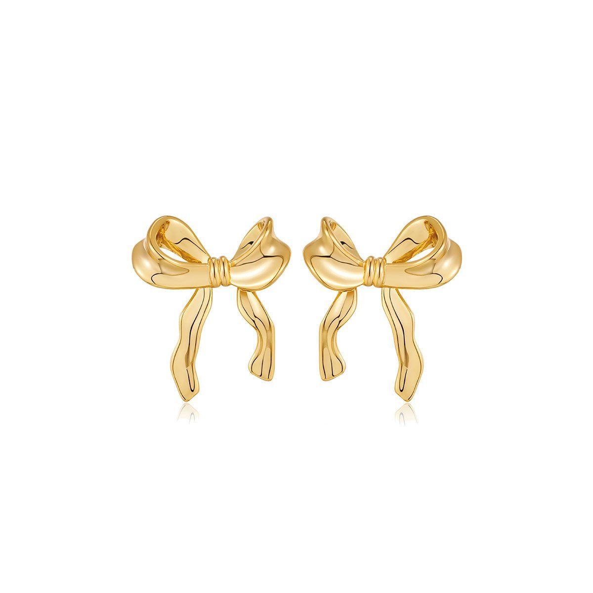 Bow Earrings Stud Women Fashion Jewellery Elegant Trendy Accessories Gift