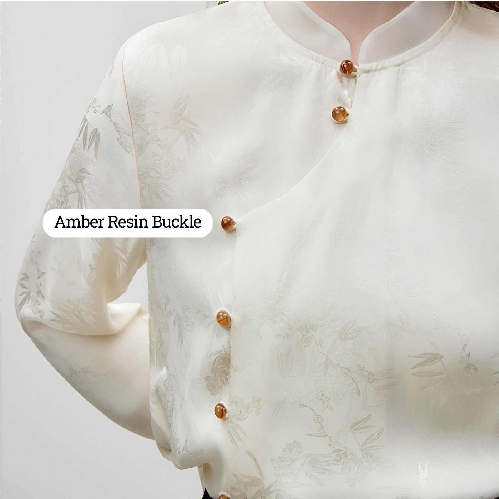 New Chinese-Style Long Sleeve Mandarin Collar Shirt