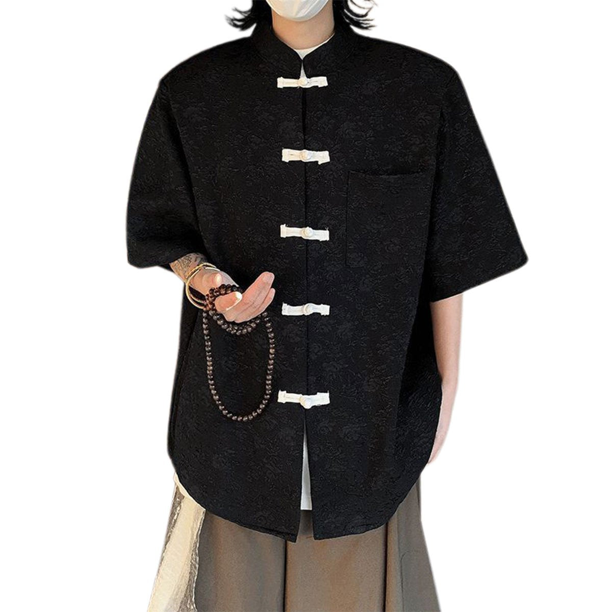 Men's Summer New Chinese Style National Style Short Sleeve Shirt