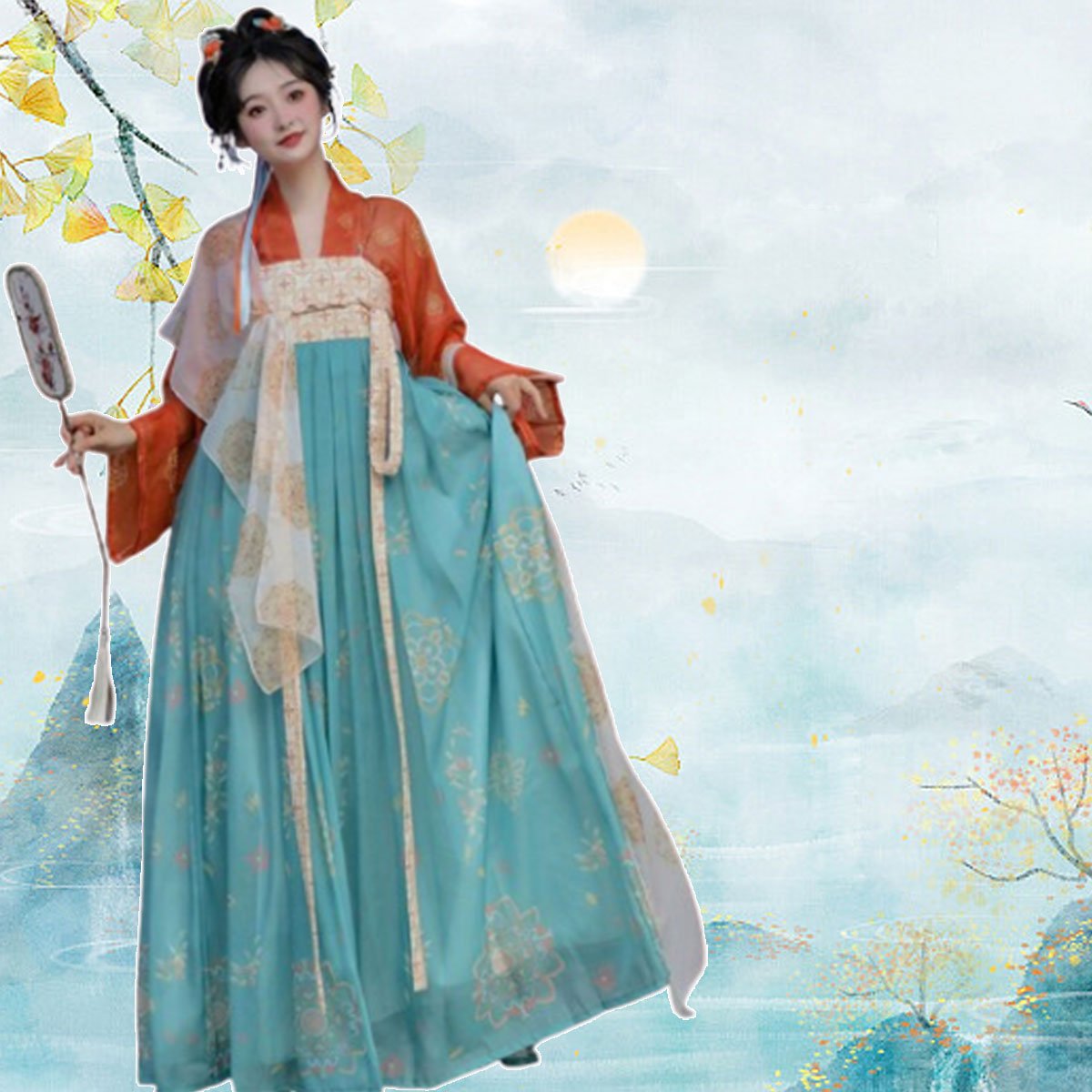 唐装齐地长裙儒雅新款汉服女装夏季