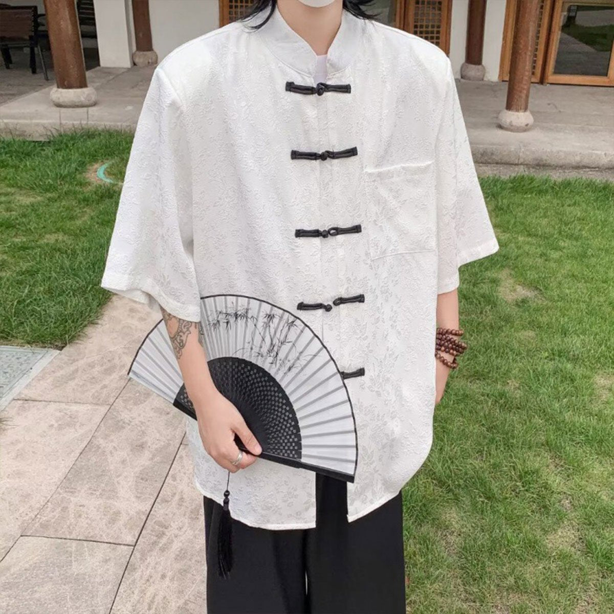 Men's Summer New Chinese Style National Style Short Sleeve Shirt