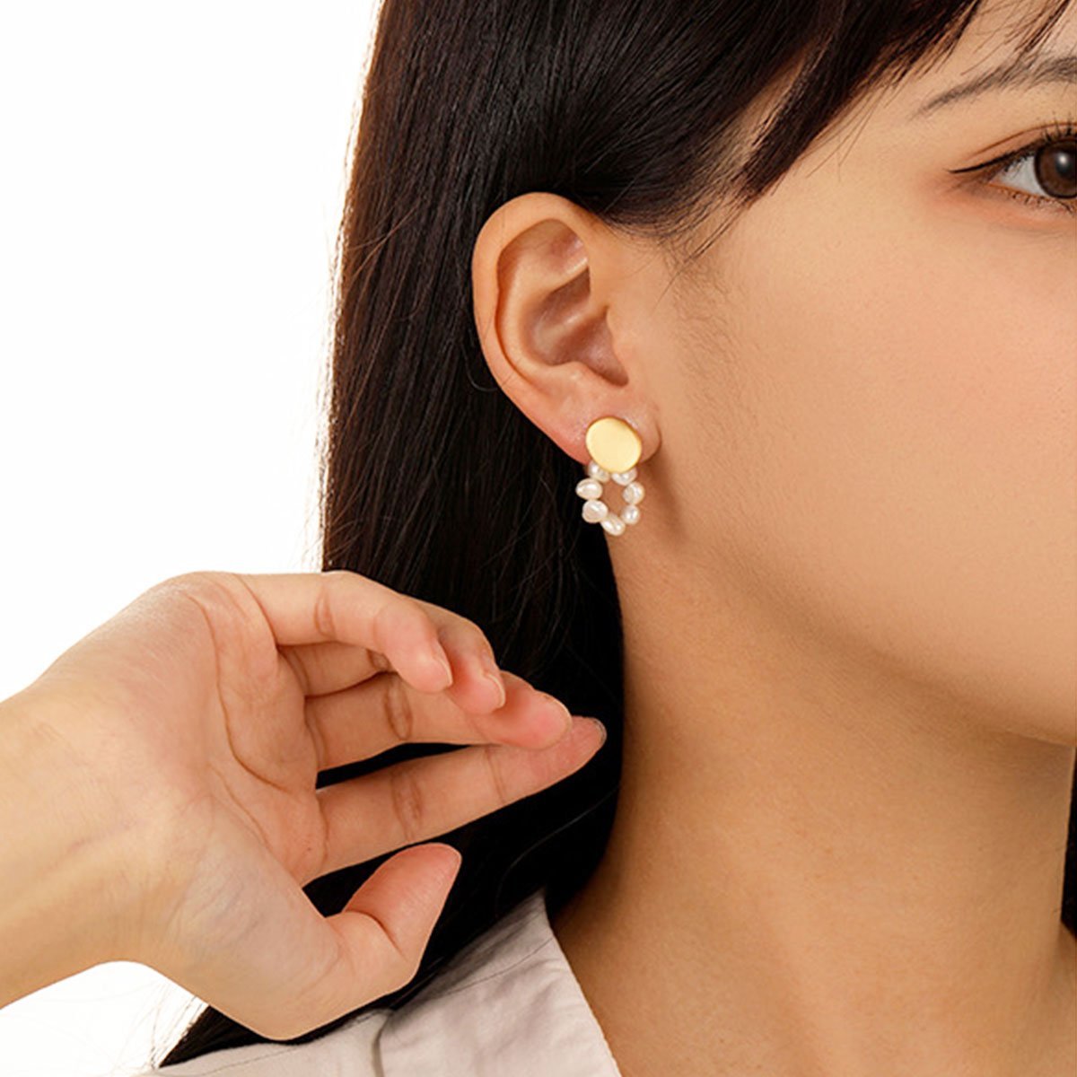 Vintage Pearl Beaded Earrings Simple Versatile Jewelry for Women Elegant Fashion