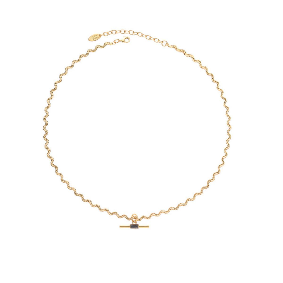Vintage Retro Style Curved Chain Necklace for Women Fashion Jewelry Accessory