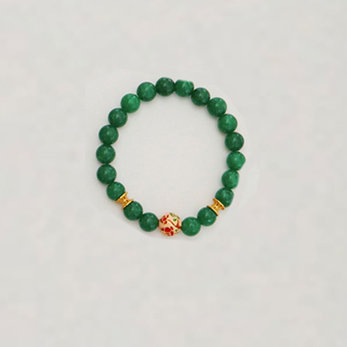 Green Natural Stone Beaded Bracelet Beauty Handmade Women Simple Healing Reiki