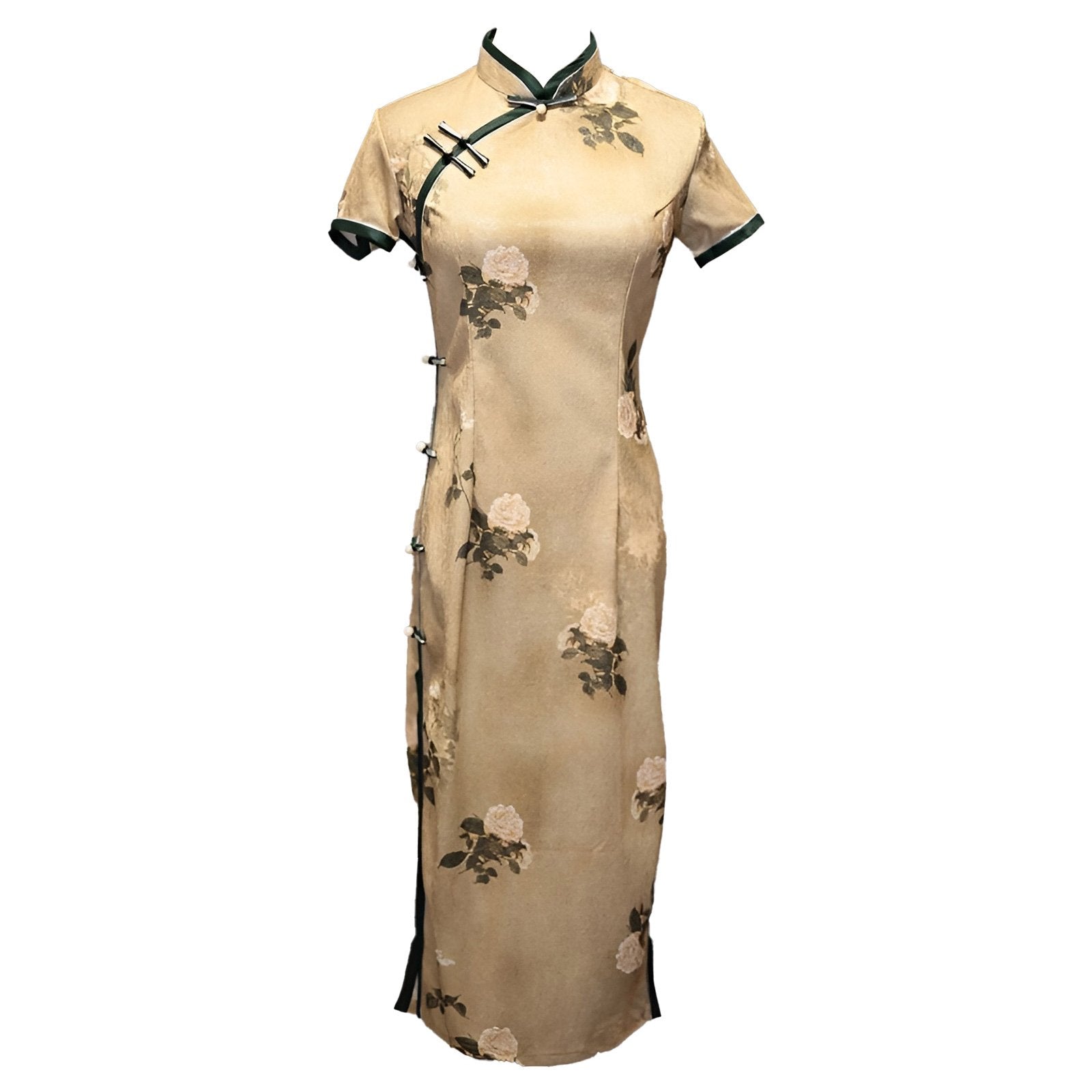 Yellow Wedding Cheongsam-Modern Jacquard Qipao