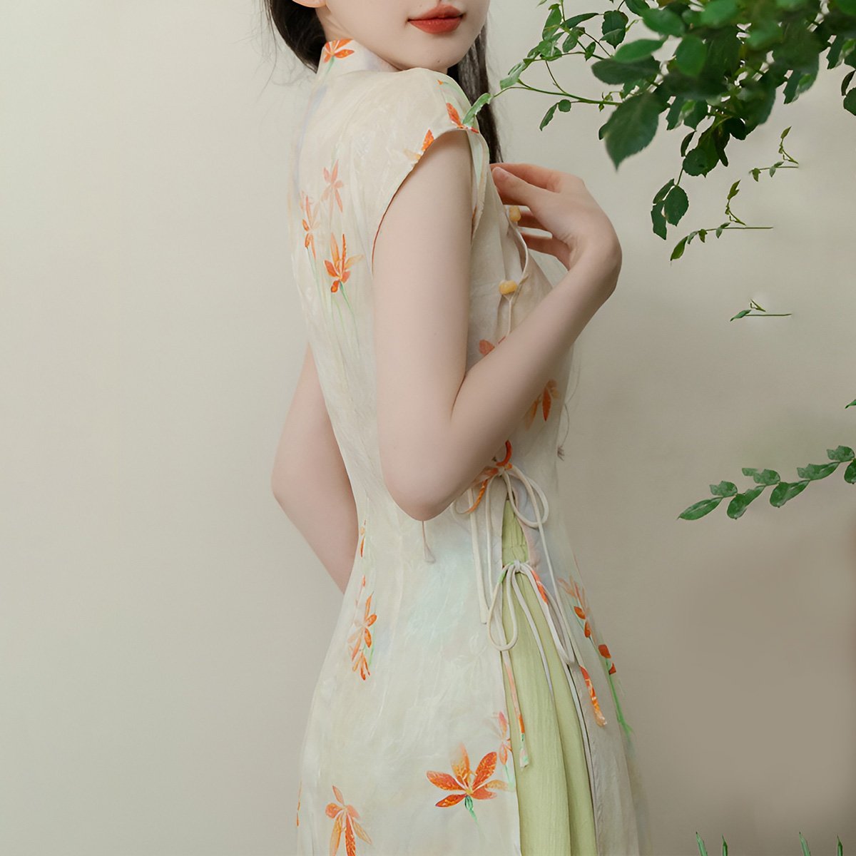 Floral Women's Two Piece Hanfu Dress