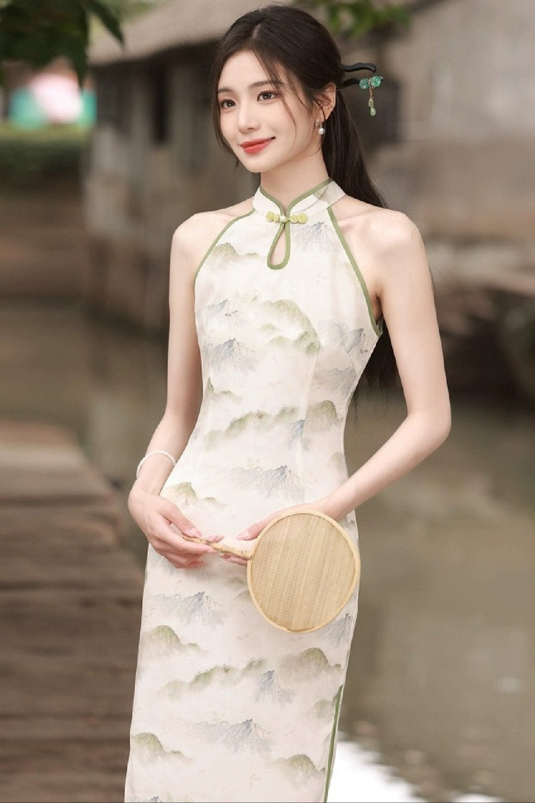 chinese halter dress Backless Qipao, halter Cheongsam, Chinese halter dress, halter qipao