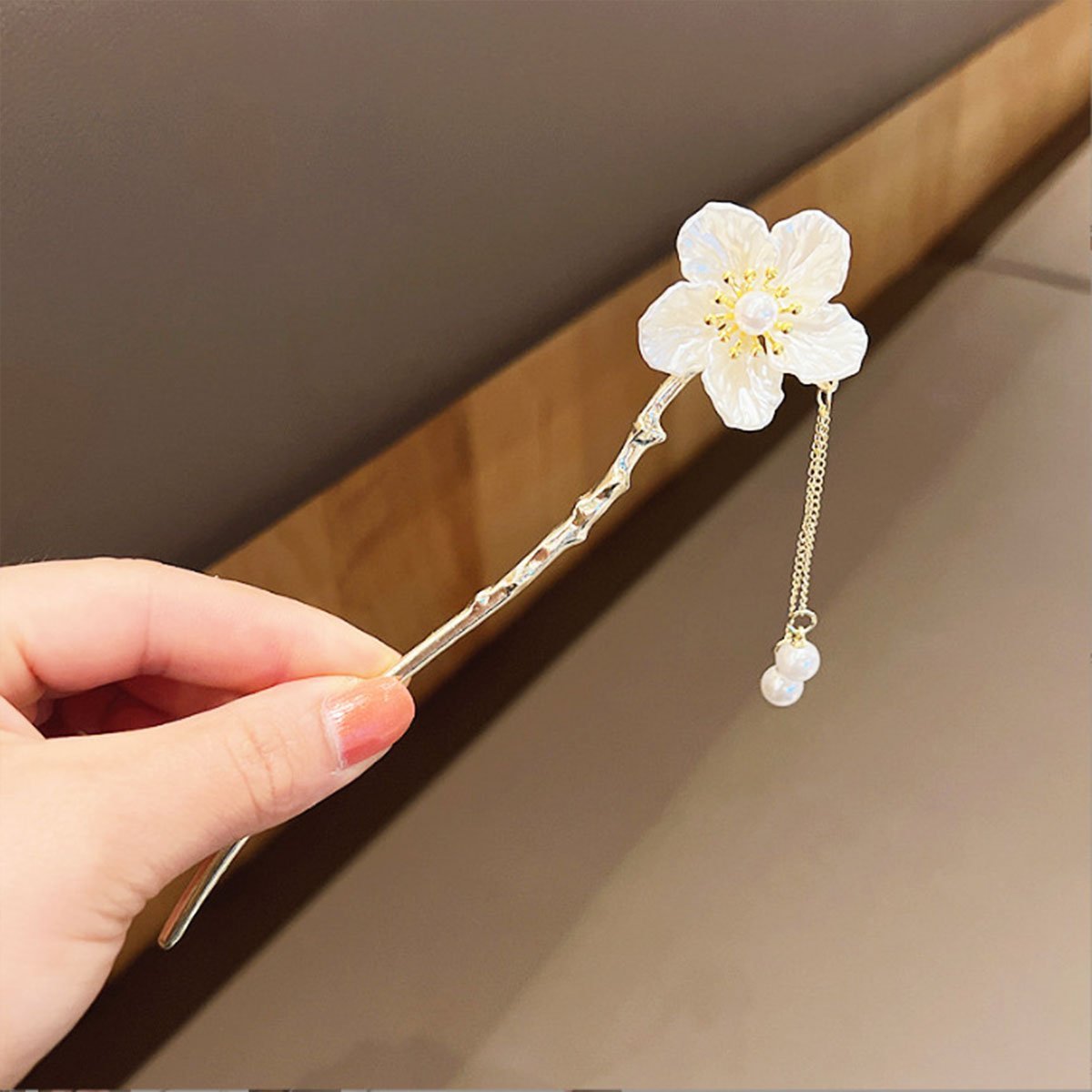Shell Flower Fringe Hairpin Vintage Chinese Style Accessories Women Bridal