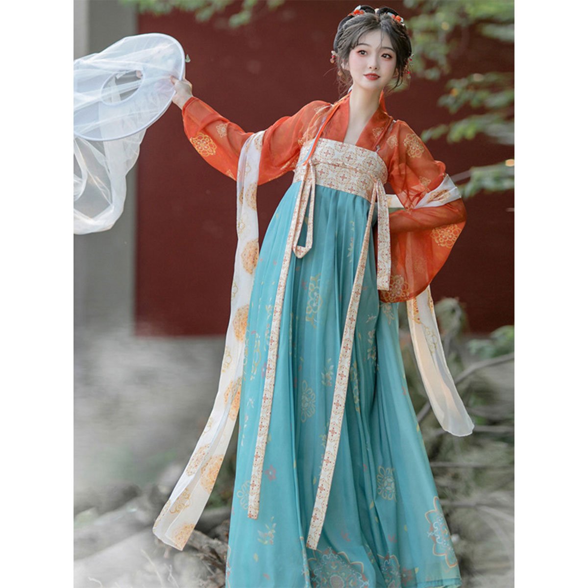 唐装齐地长裙儒雅新款汉服女装夏季