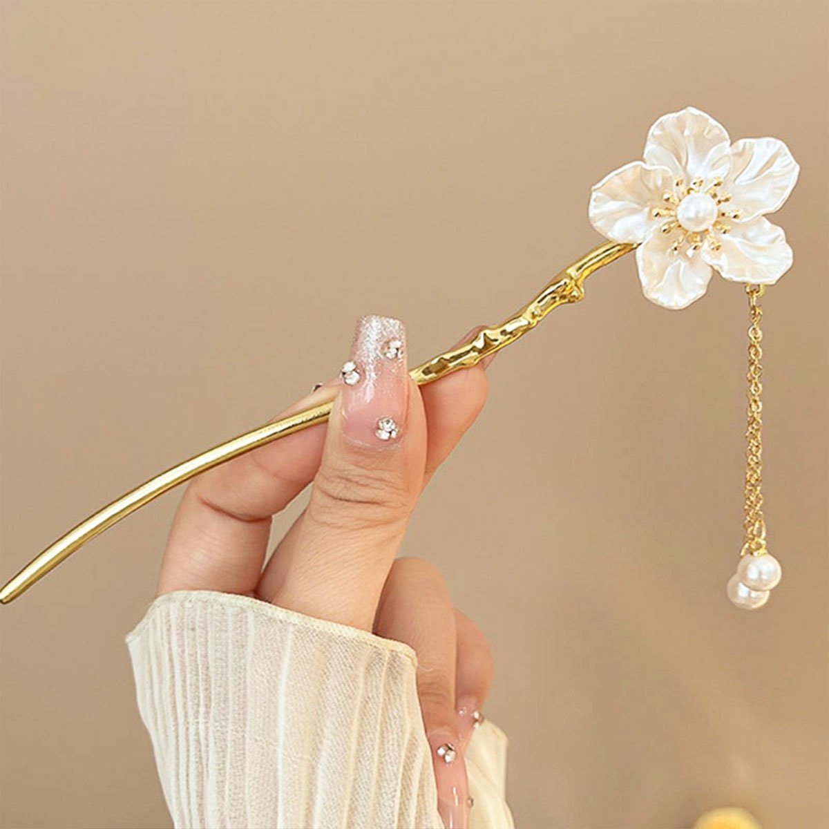 Shell Flower Fringe Hairpin Vintage Chinese Style Accessories Women Bridal