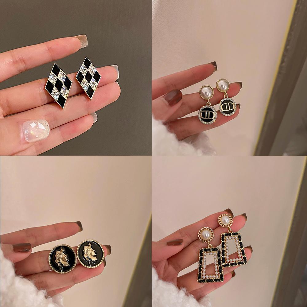 Gorgeous Vintage Black White Earrings Various Styles Women Jewelry Best Gift