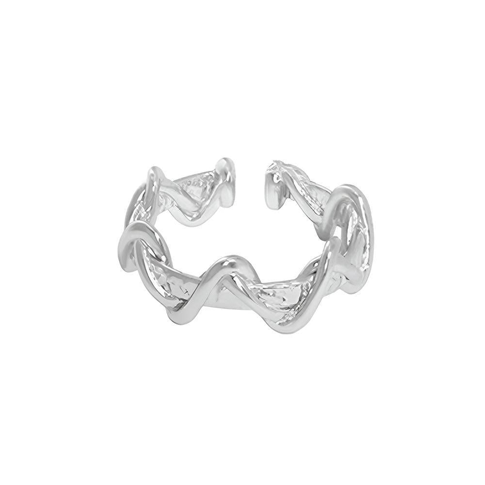Open Rings Women Geometric Crystal Moonstone Gothic Finger Ring Jewelry Gift