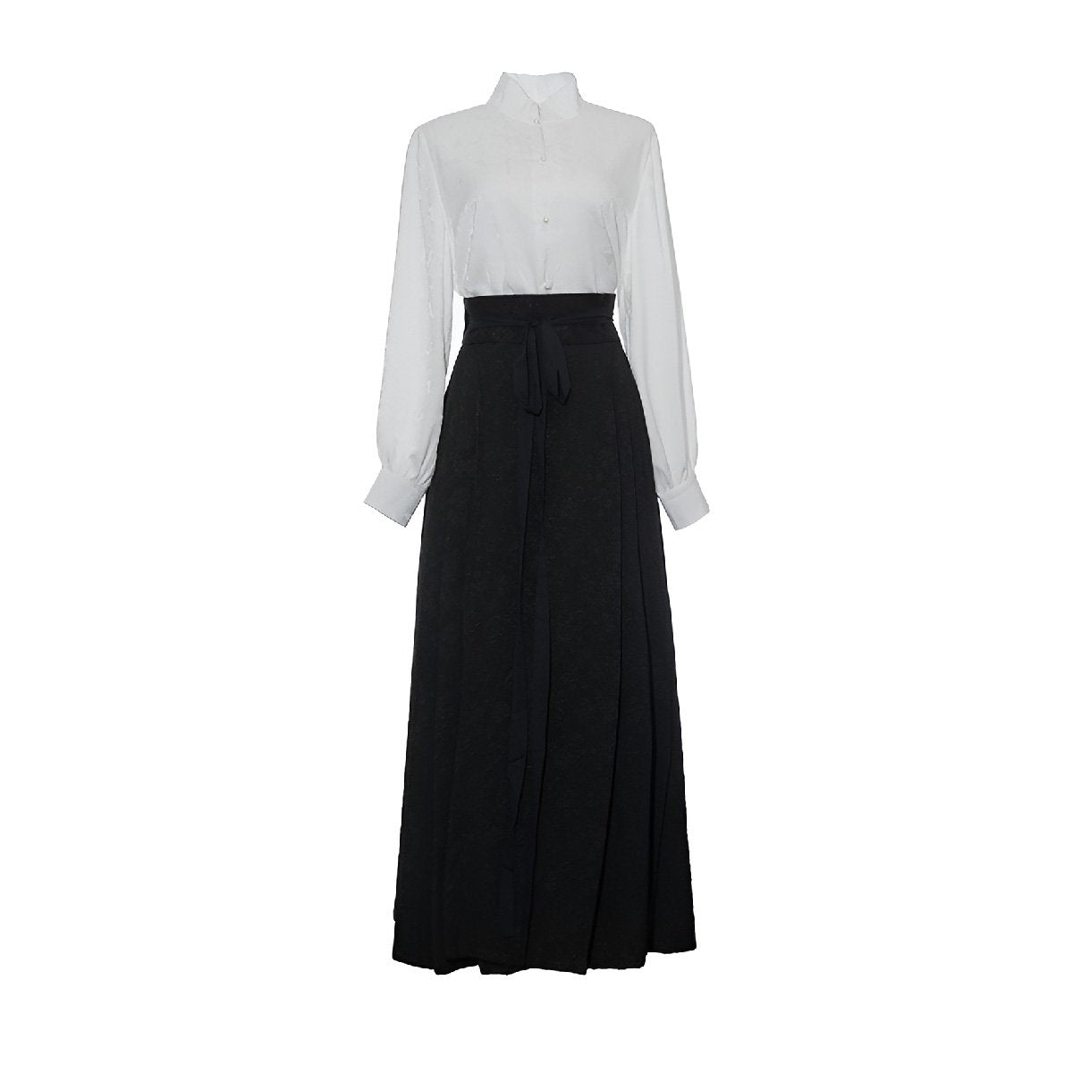 Women's Chinese Style Top and Skirt Two-Piece Set