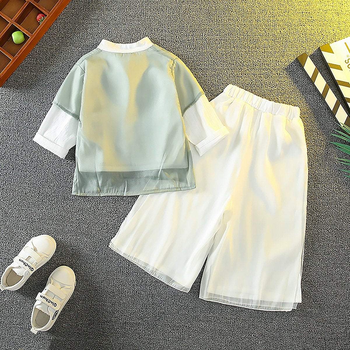 Chinese Traditional Hanfu Autumn Outfit for Boys Festival Costume