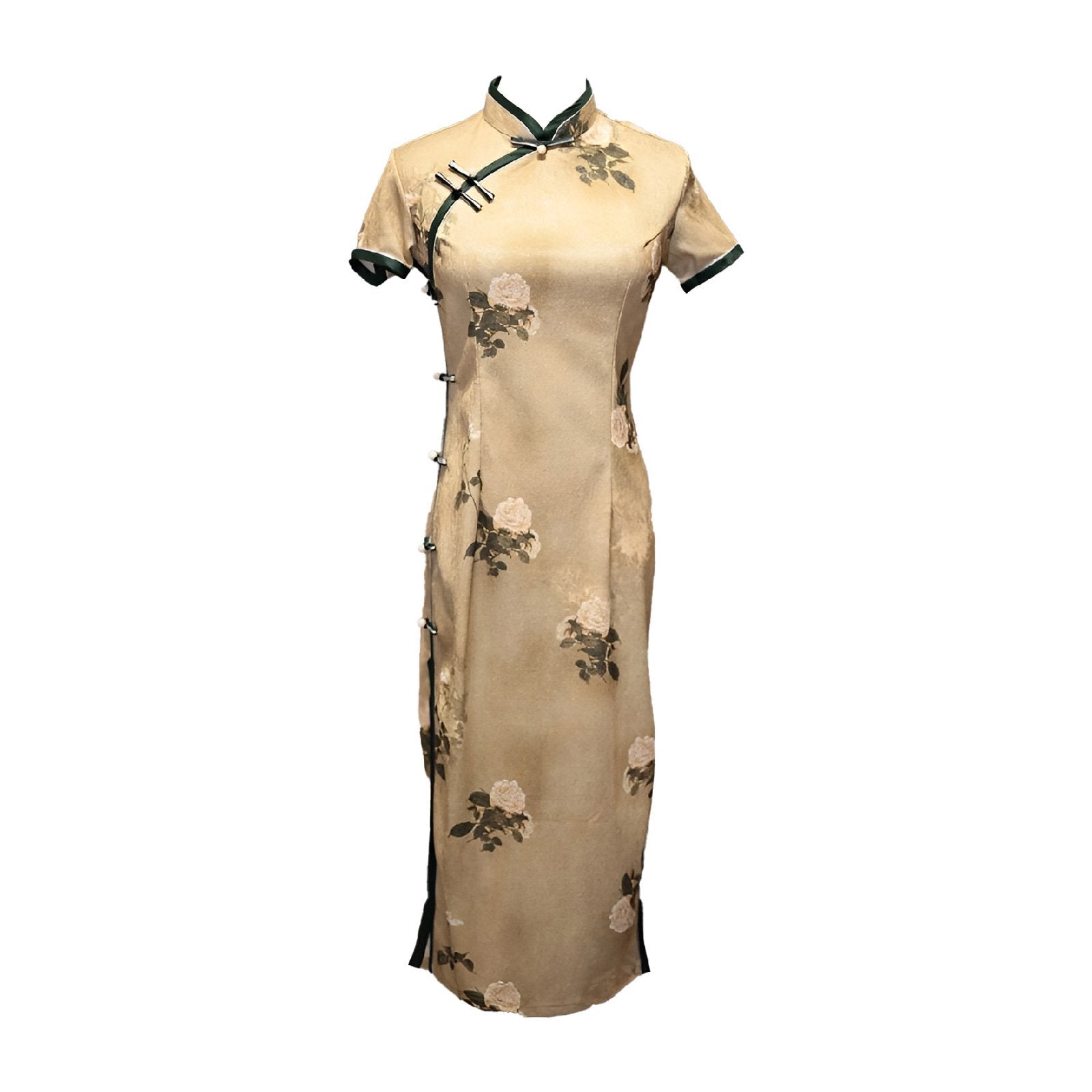 Yellow Wedding Cheongsam-Modern Jacquard Qipao