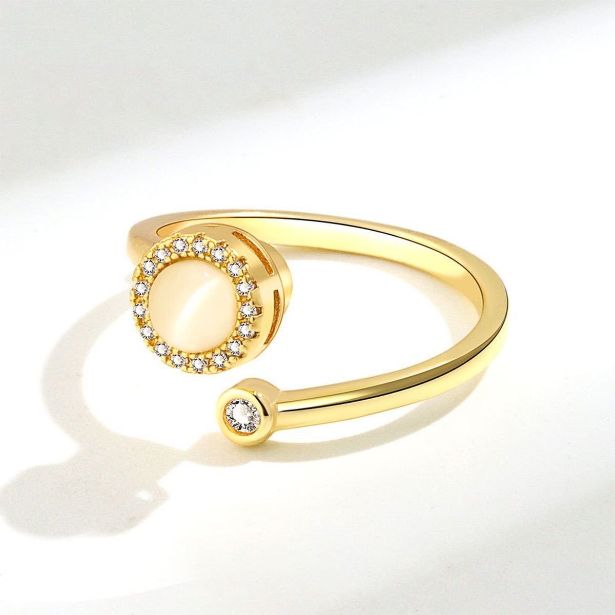 Cat Eye Bracelet Ring Set Fashion Jewellery Women Adjustable Accessories