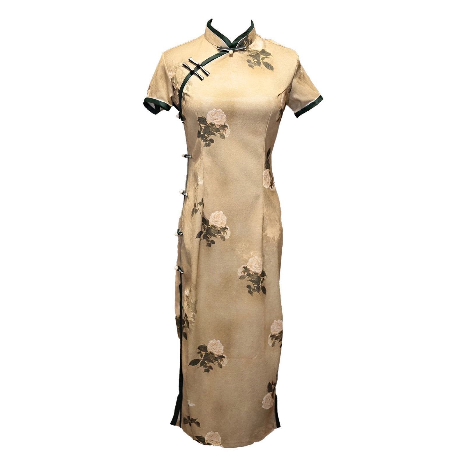 Yellow Wedding Cheongsam-Modern Jacquard Qipao