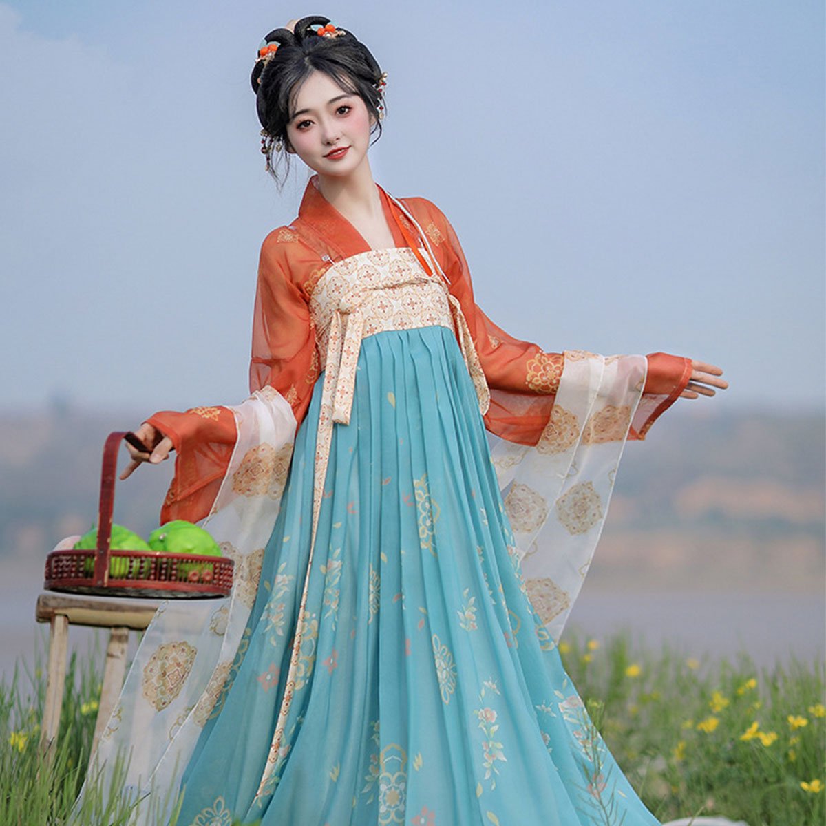 唐装齐地长裙儒雅新款汉服女装夏季