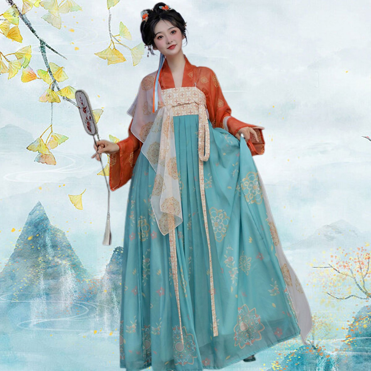唐装齐地长裙儒雅新款汉服女装夏季