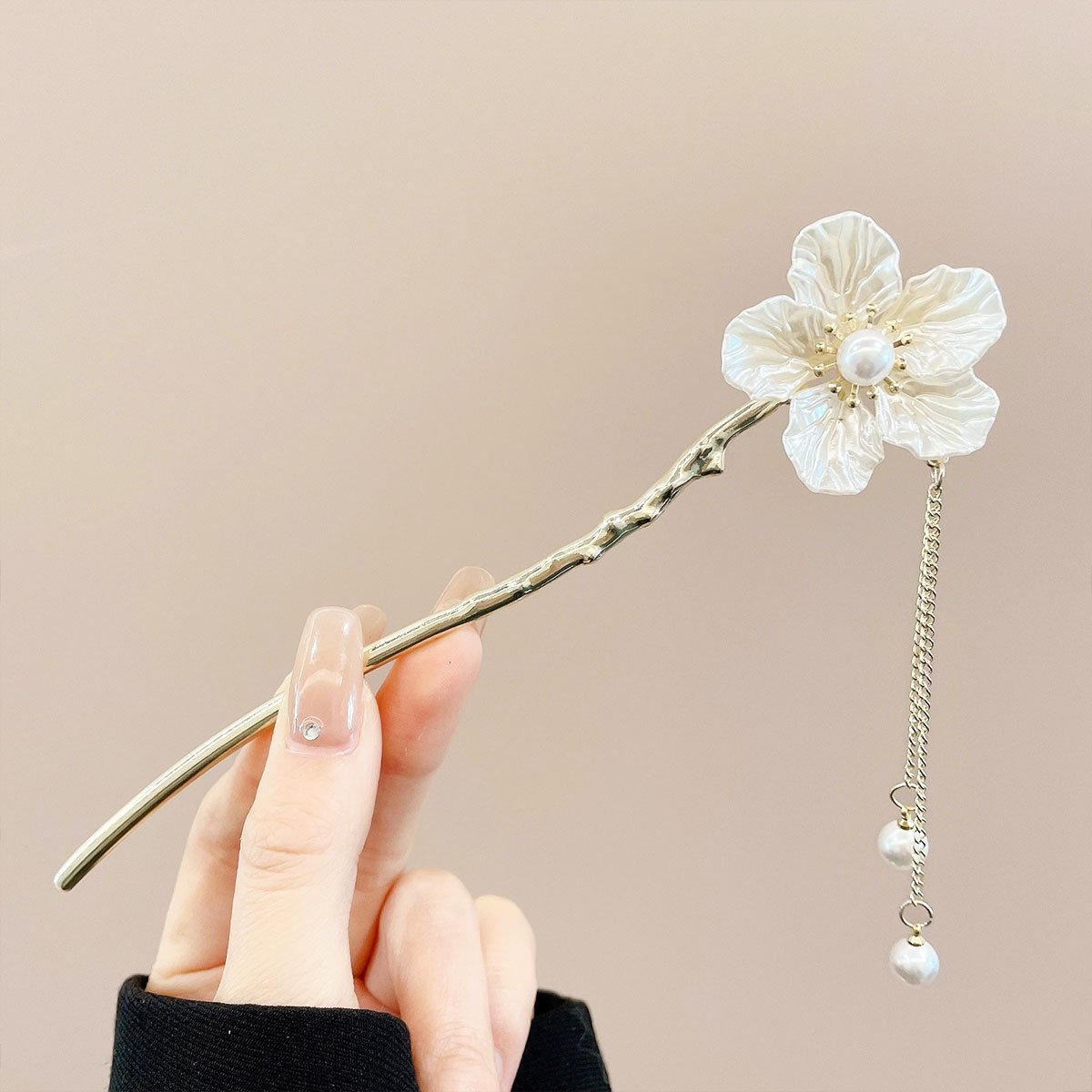 Shell Flower Fringe Hairpin Vintage Chinese Style Accessories Women Bridal
