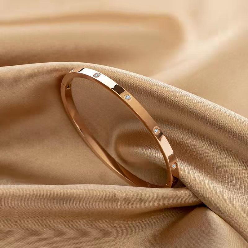 Men Women Titanium Stainless Steel Bracelet Bangle Cuff Party Simple Jewelry