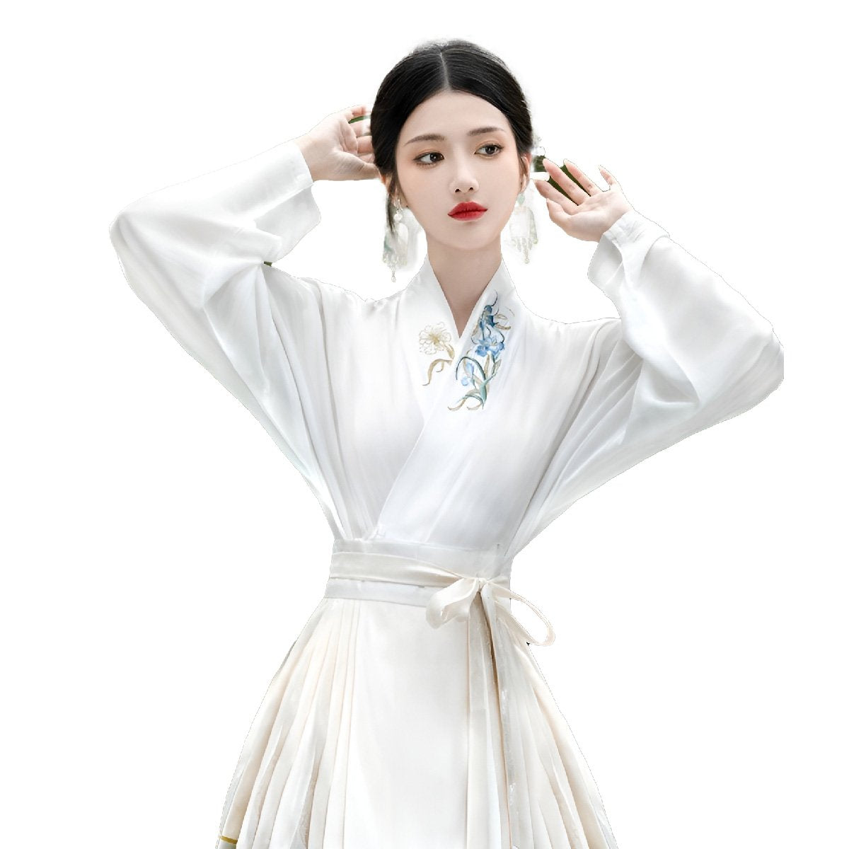 Women's Blouse and Horsehair Skirt Set Chinese Traditional Wear