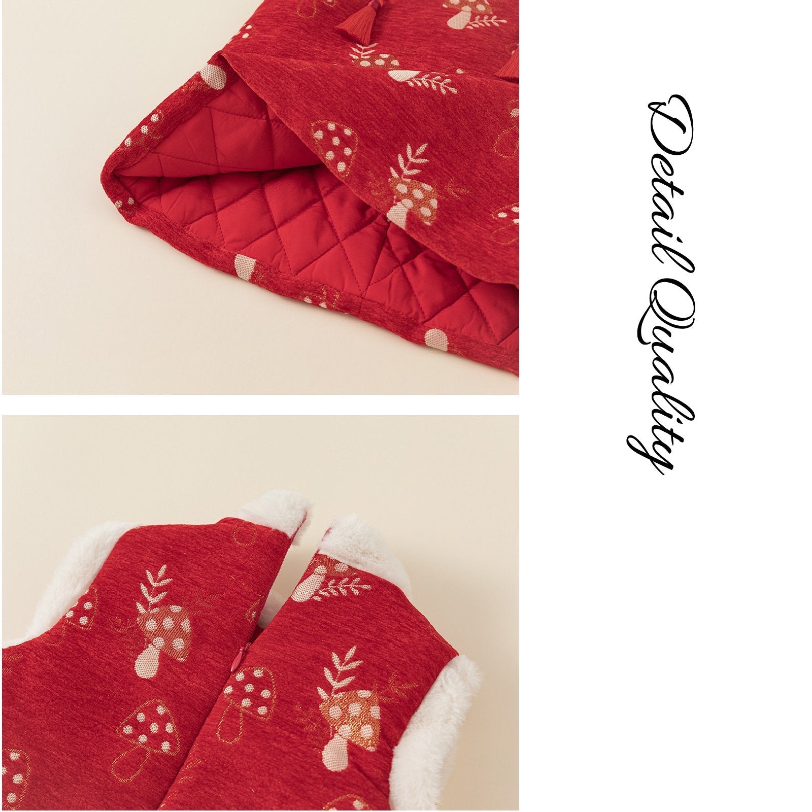 Girl's New Chinese Style Red Dress Set