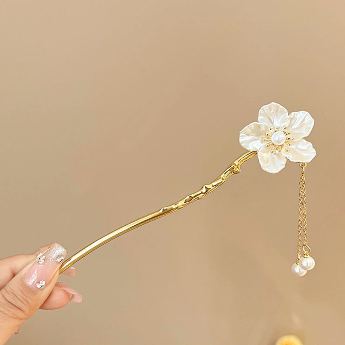 Shell Flower Fringe Hairpin Vintage Chinese Style Accessories Women Bridal