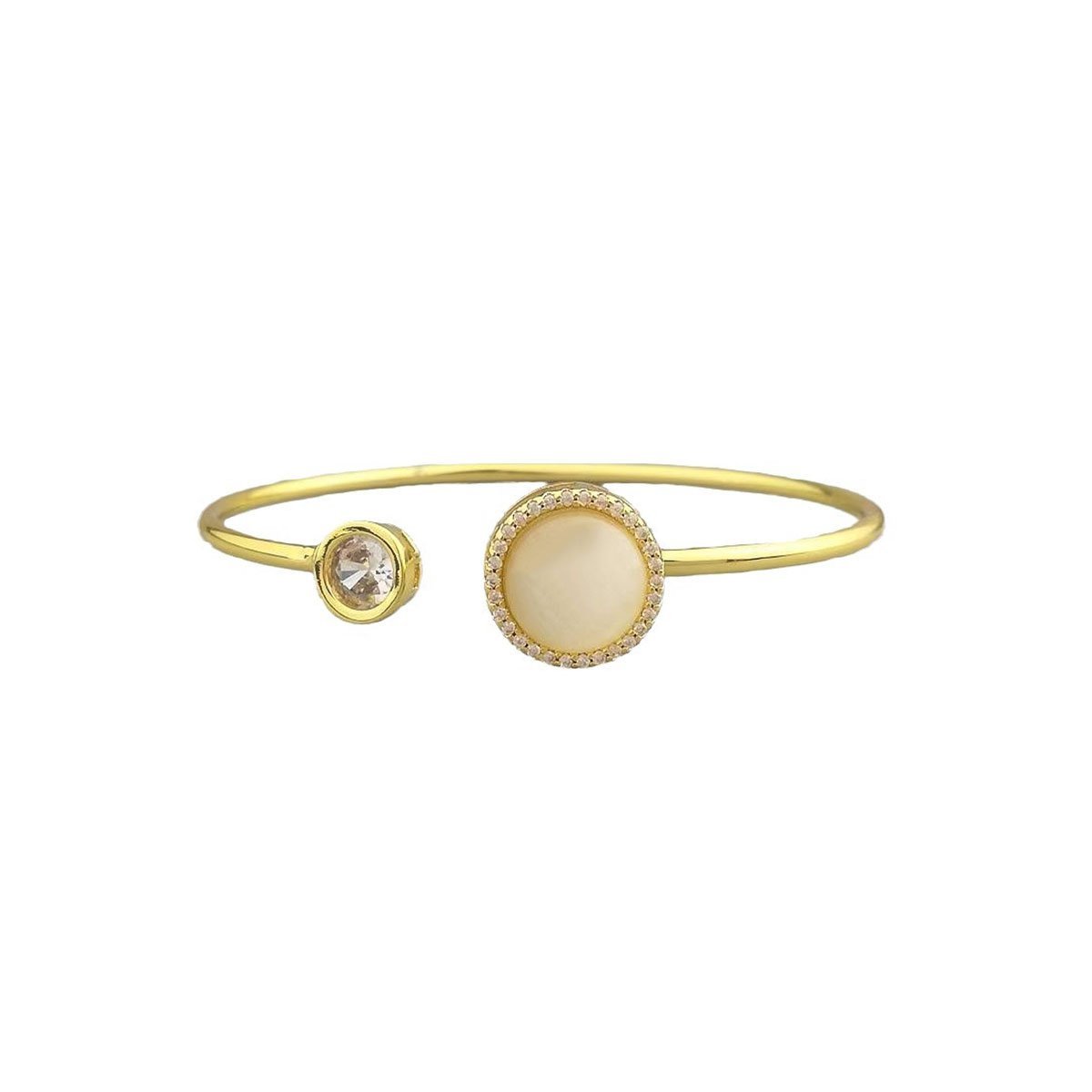 Cat Eye Bracelet Ring Set Fashion Jewellery Women Adjustable Accessories