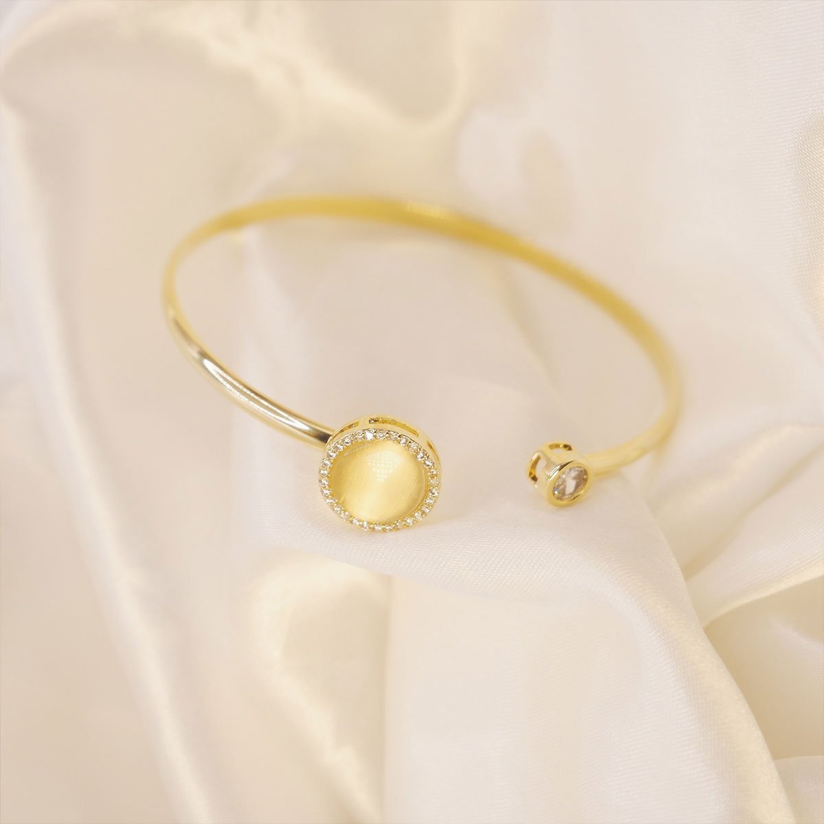 Cat Eye Bracelet Ring Set Fashion Jewellery Women Adjustable Accessories