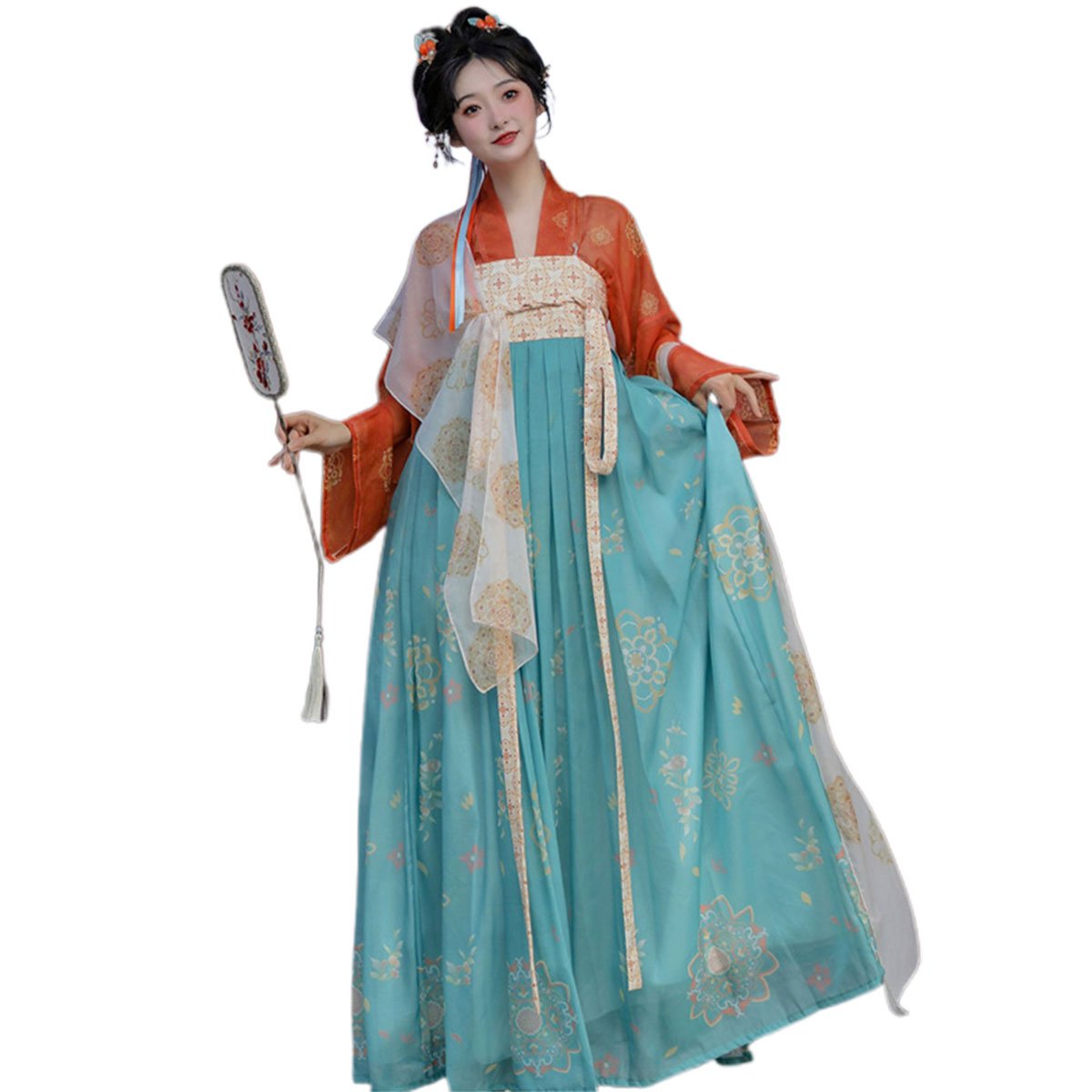 唐装齐地长裙儒雅新款汉服女装夏季