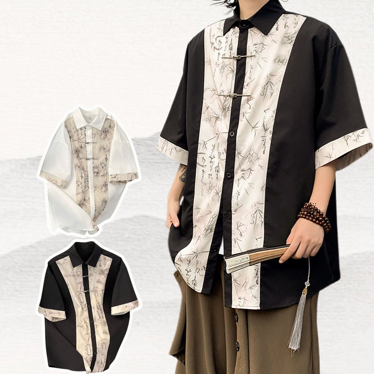 New Chinese Style Shirt Men's Summer Casual Shirt