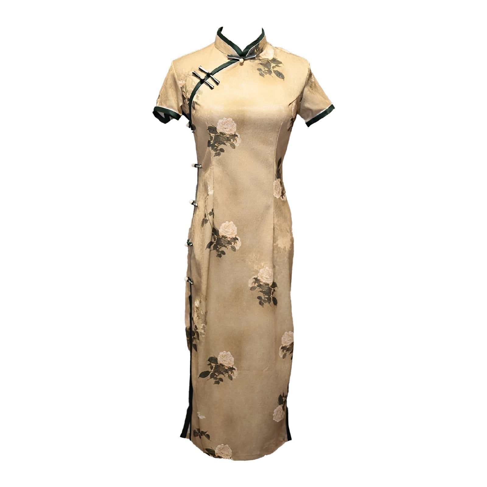 Yellow Wedding Cheongsam-Modern Jacquard Qipao