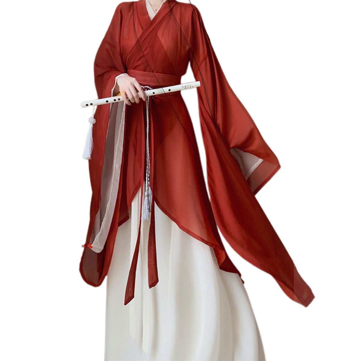 Hanfu Wei Jin Style Big Sleeve Collar Shaped Dress