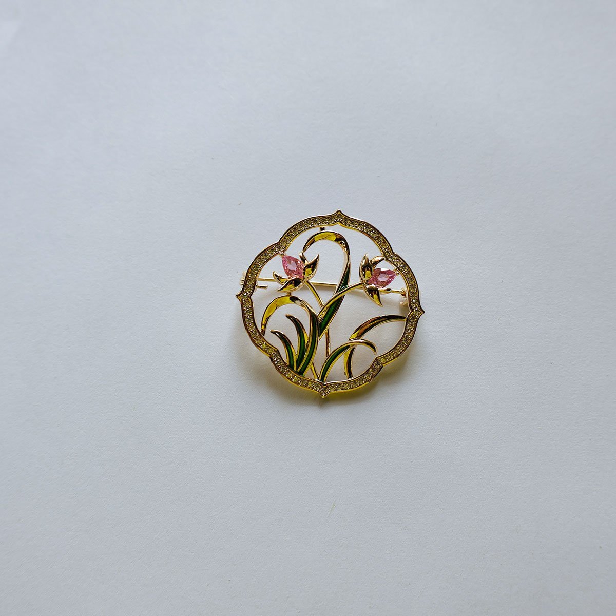 Gold Flower Brooch