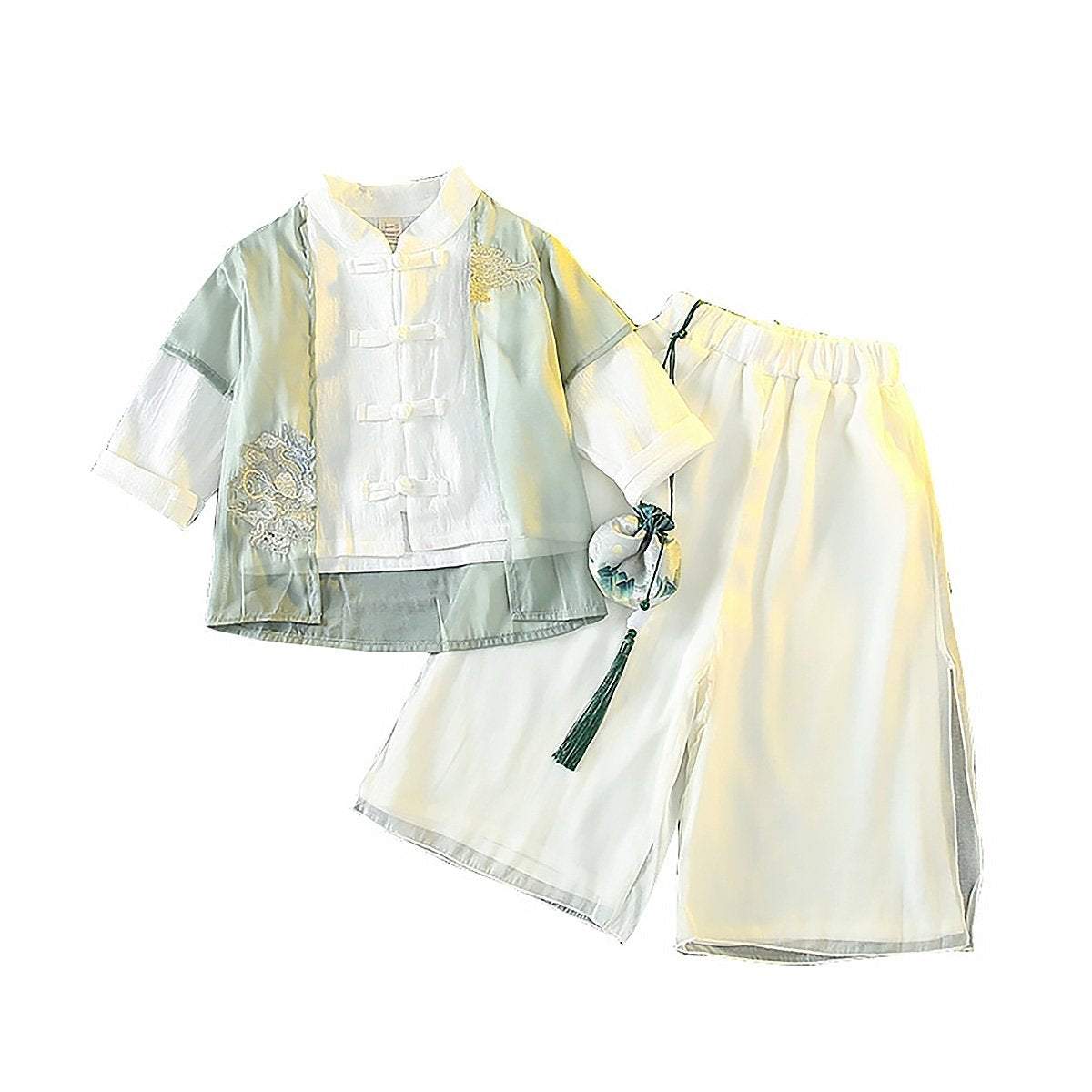 Chinese Traditional Hanfu Autumn Outfit for Boys Festival Costume