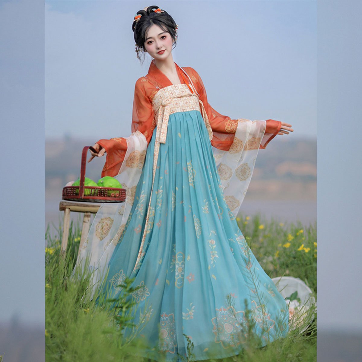唐装齐地长裙儒雅新款汉服女装夏季