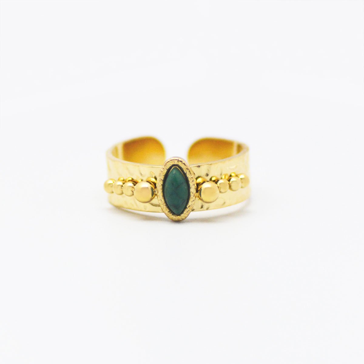 Natural Stone Ring Women Adjustable Boho Gemstone Fashion Jewelry Gift