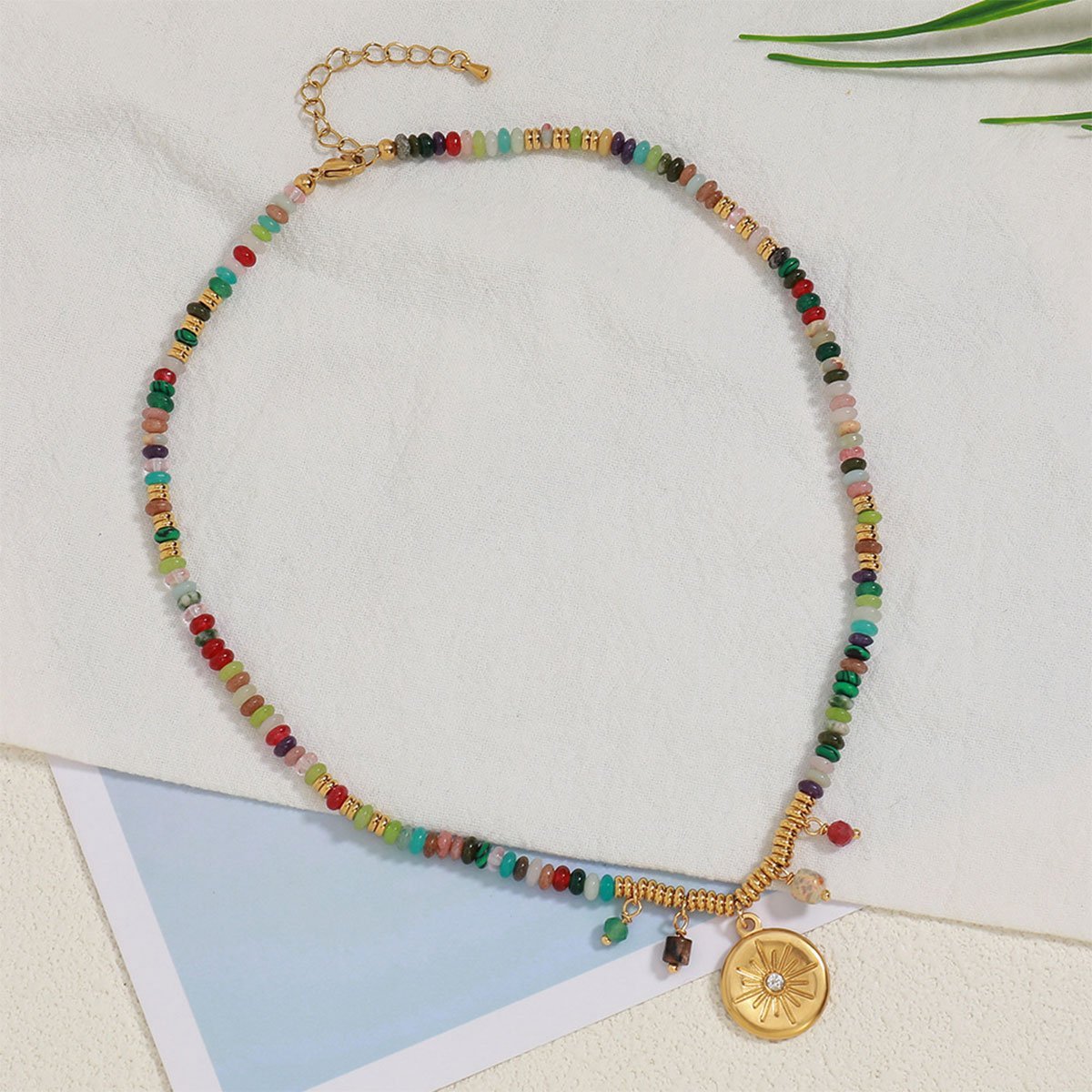 Vintage Ethnic Style Colourful Beaded Necklace Fashion Jewelry for Women Gift