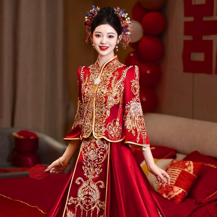 Wedding Hanfu Dresses | Traditional Chinese Bridal Wear HanGrace Han Grace Wedding Hanfu Dresses | Traditional Chinese Bridal Wear HanGrace Han Grace