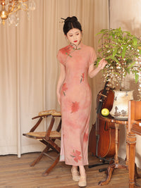 Elegant Floral Embroidered Cheongsam Dress