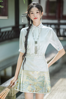 Two-Piece Mamianqun Hanfu Set with Elegant Embroidery