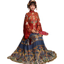 Elegant Traditional Hanfu with Phoenix and Peony Embroidery